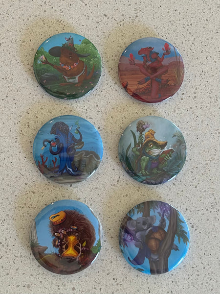 Wizards of Aus Badges - Various Designs (Large)
